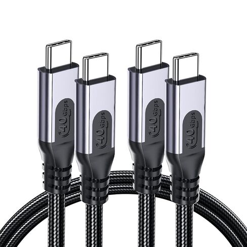 240W Thunderbolt 4 Cable 3.3ft 40Gbps Data Transfer and Single 8K/Dual 4K Video Compatible with Hub, Docking Stations-Black Compatible for MacBook, SSD, iPhone 16/15, Docking, eGPU, in Saudi Arabia