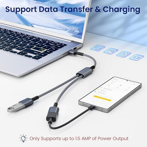 Itramax USB Splitter 3.3FT,USB-A 1 in 2 Out Y Cable Dual Port Extender Adapter,USBA Male to Female Extension Hub,Data Power Charger Splitter Converter for TV,PC,Laptop,MacBook,Keyboard,PS4,PS5,Mouse in Kuwait