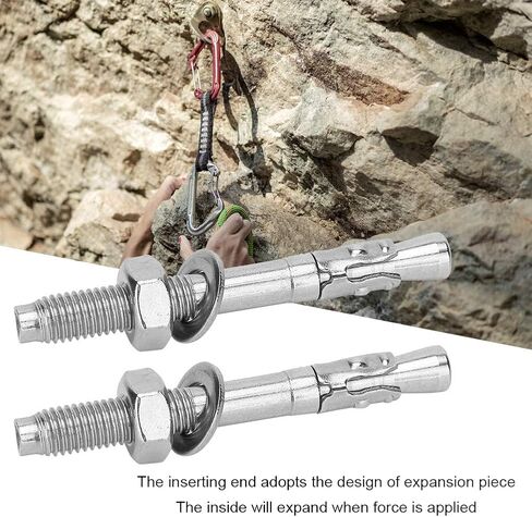 Stainless Steel Setscrew Anchor Screw, Wedge Anchor, Expansion Bolt Piton Outdoor Climbing Equipment for Fixing 2Pcs in Saudi Arabia