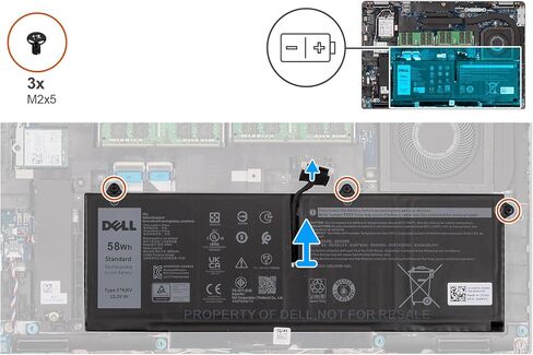 DELL FK0VR 15.2V 58Wh 4-Cell Standard Rechargeable Lithum-ion Battery For Dell Latitude 5330/5330 2 in-1, 7330/7330 2-in 1,7430/7430 2-in-1, Latitude 7530, 5430, 5530 ,Precision 3570 sereis Laptops in Saudi Arabia