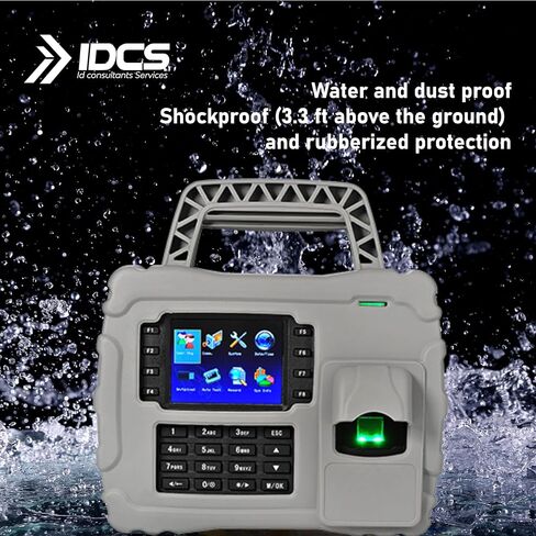 IDCS ZKTECO S922، 50,000 بصمة أصابع + بطاقة هوية، بيومترية محمولة للوقت والحضور، صناعية، مقاومة للماء، بطارية مدمجة 16 ساعة IDCS Soft in Kuwait