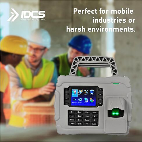 IDCS ZKTECO S922، 50,000 بصمة أصابع + بطاقة هوية، بيومترية محمولة للوقت والحضور، صناعية، مقاومة للماء، بطارية مدمجة 16 ساعة IDCS Soft in Kuwait