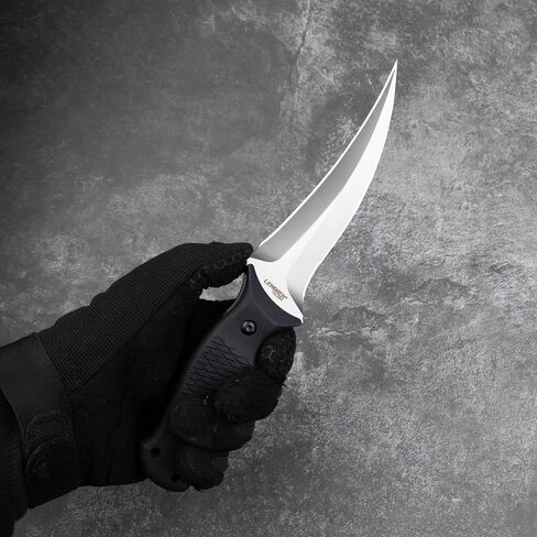 سكين LR868 تكتيكي ذو نصل ثابت، شفرة تانغ مزدوجة الحافة 5.06 بوصة، فولاذ 14C28N مع غمد K، للبقاء في الهواء الطلق وEDC (إصدار حافة عادي) in Kuwait