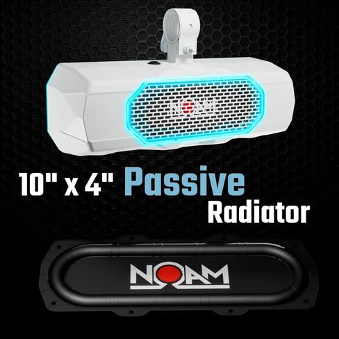 مجموعة مكبرات الصوت NOAM InBar-W Marine Tower - مكبرات صوت برجية نحيفة واسعة النطاق مع مضخم صوت ثنائي القناة بقدرة 500 وات، وحدة تحكم بلوتوث وAUX، RGB LED - IP66 مقاومة للماء لقوارب Wakeboard وأجهزة UTV وعربات الجولف in Kuwait