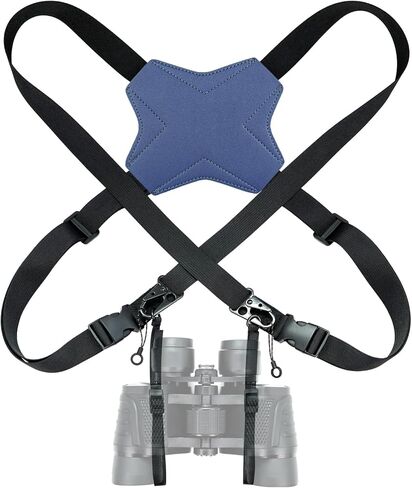 Binocular Harness Strap, Adjustable X-Shaped for Hunting, Hiking & Birding, Bino Harness Fits for Carrying Binocular, Cameras, and More in Saudi Arabia