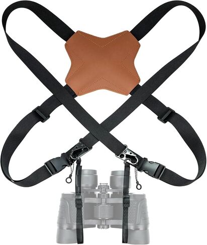 Binocular Harness Strap, Adjustable X-Shaped for Hunting, Hiking & Birding, Bino Harness Fits for Carrying Binocular, Cameras, and More in Saudi Arabia