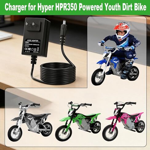 29.4V Charger for Hyper 24V Volt Battery Compatible with Hyper HPR 350 HYP-350-1000 Powered Youth Dirt Bike Power Adapter Supply Cord in Saudi Arabia