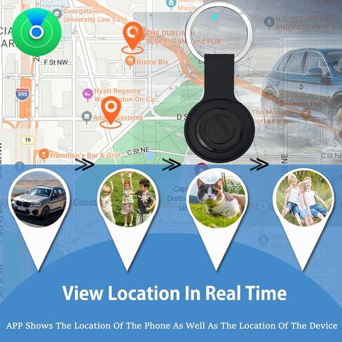 جهاز تعقب GPS للمركبات والسيارات والحيوانات الأليفة والأطفال والأشياء الثمينة - بدون بطاقة SIM، بدون اشتراك - جهاز تتبع عالمي في الوقت الفعلي - متوافق مع iOS وAndroid in Kuwait