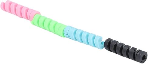 Zerodis 20Pcs Charging Cable Protectors Silicone Flexible Spiral Charger Cable Saver Protector Wire Cord Organizer Tube Accessories for Most Smartphone Cables Office Supplies in Saudi Arabia