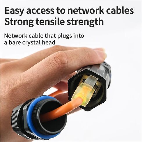 IP68 RJ45 شبكة الإرساء في الهواء الطلق مقاوم للماء في الهواء الطلق مباشرة من خلال موصل موسع كابل شبكة النطاق العريض in Kuwait