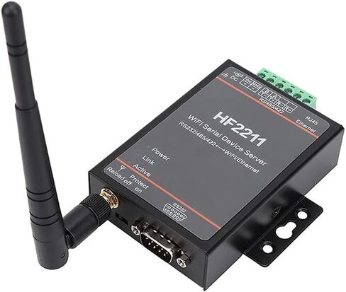 HF2211 Industrial Serial Device Server RS232/RS485/RS422 to Ethernet Converter, MIPS MCU 4MB Flash, 10/100Base-T, TLS/AES Encryption, 5-36V DC, -45~85° in Saudi Arabia