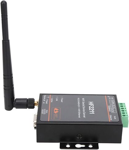 HF2211 Industrial Serial Device Server RS232/RS485/RS422 to Ethernet Converter, MIPS MCU 4MB Flash, 10/100Base-T, TLS/AES Encryption, 5-36V DC, -45~85° in Saudi Arabia