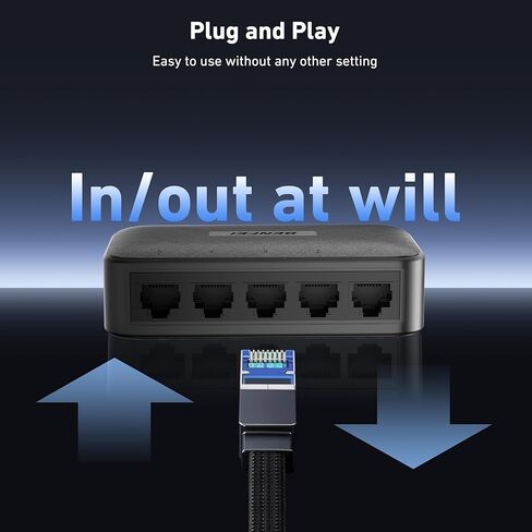 BENFEI 5-Port Gigabit Ethernet Switch, Wall Mount & Desktop Network Switch Hub, Ethernet Splitter, Plug & Play, Unmanaged, Compact, with LED, Fanless Quiet (for Router, NAS, Laptop, Gaming) in Saudi Arabia