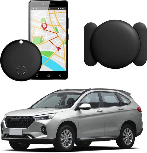 GPS Tracker for Vehicles,Hidden GPS Car Tracker with Magnetic Case(iOS&Android Compatible),Real-time Global Coverage Car Locator for Truck,No Subscription&Monthly Fee/No SIM Card-Black in Saudi Arabia