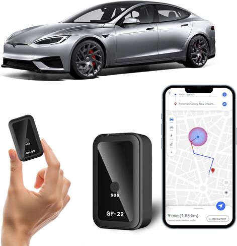 جهاز تتبع GPS صغير للمركبات - جهاز تتبع GPS مغناطيسي محمول في الوقت الحقيقي للسيارة، متتبع موقع التغطية العالمية الكاملة للأطفال والشاحنات/الشخص، لا يتطلب الاشتراك/لا رسوم شهرية (صغير) in Kuwait
