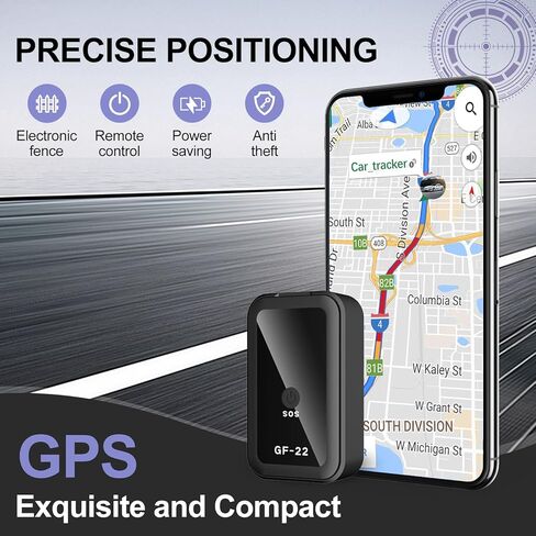 جهاز تتبع GPS صغير للمركبات - جهاز تتبع GPS مغناطيسي محمول في الوقت الحقيقي للسيارة، متتبع موقع التغطية العالمية الكاملة للأطفال والشاحنات/الشخص، لا يتطلب الاشتراك/لا رسوم شهرية (صغير) in Kuwait