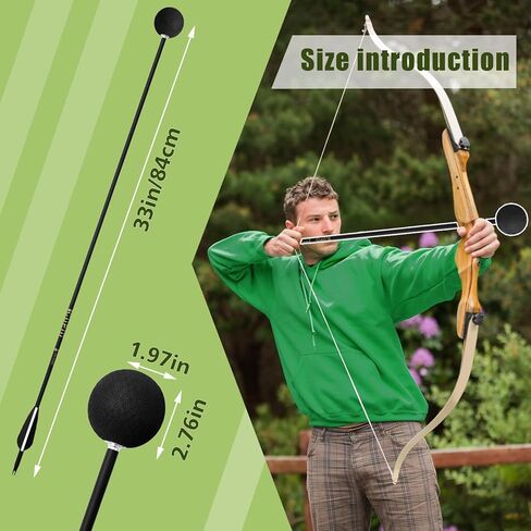 6 Pack 30" Round Foam Tipped Arrows, Carbon Archery Arrows with Removable Sponge Arrowheads for Compound Bow, LARP, Combat Games, Outdoor Shooting Practice in Saudi Arabia
