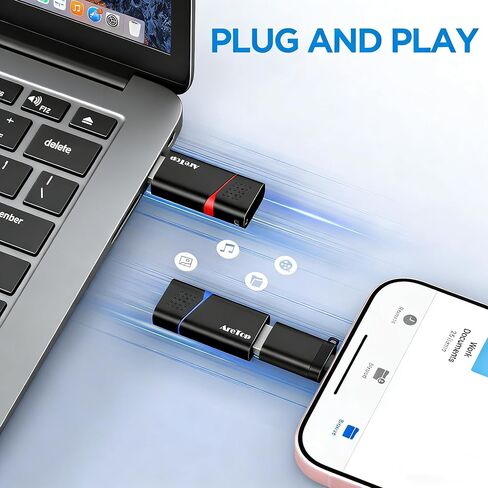 AreTop 16GB Flash Drive 3 Pack with Type C Adapter, Retractable USB 2.0 Thumb Drive Multicolor USB Drive for Date Storage, High Speed Jump Drives with LED Indicator, 16GB 3 Pack (Red, Green, Blue) in Kuwait