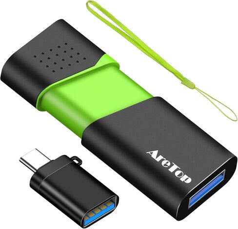 AreTop 16GB Flash Drive 3 Pack with Type C Adapter, Retractable USB 2.0 Thumb Drive Multicolor USB Drive for Date Storage, High Speed Jump Drives with LED Indicator, 16GB 3 Pack (Red, Green, Blue) in Kuwait