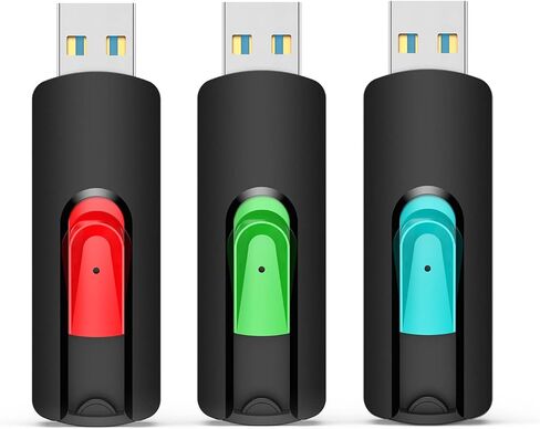 محرك أقراص فلاش Aiibe سعة 32 جيجابايت، 3 عبوات سعة 32 جيجابايت USB 3.0، محرك أقراص USB 32 جيجابايت، محركات أقراص القفز، محركات أقراص مضغوطة (32 جيجا، أحمر أخضر سماوي) in Saudi Arabia