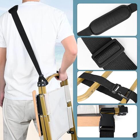 Camping Chair Carry Strap Carrying Belt Portable Beach Chairs Shoulder Straps Carrier for Folding Zero Gravity Chairs Camp Chair Recliner Beach Chairs Camping Table Patio Lounge in Saudi Arabia