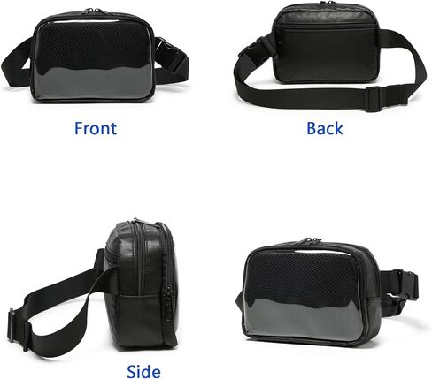 Ita Bag Fanny Pack، حقيبة خصر شفافة مع شاشة عرض، حقيبة حزام قابلة للتعديل للحفلات التنكرية، الارتداء اليومي in Saudi Arabia