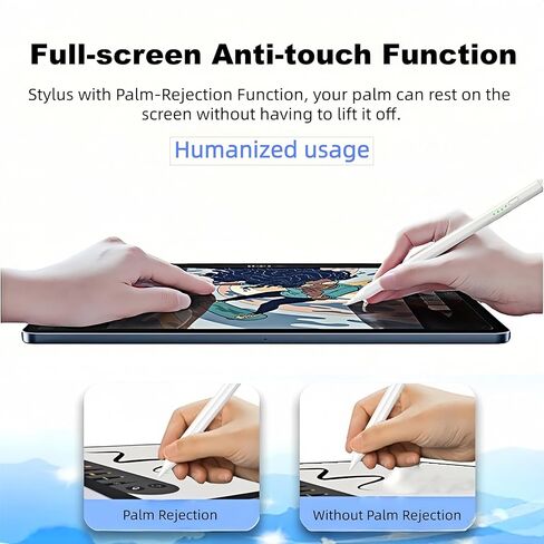 أقلام الكمبيوتر اللوحي، قلم ستايلس لجهاز Apple iPad مع وقت استخدام طويل 8-10 ساعات، جاذبية مغناطيسية، رفض راحة اليد|ضغط الإمالة، قلم لشاشة اللمس مع طرف قابل للاستبدال للطلاب in Kuwait