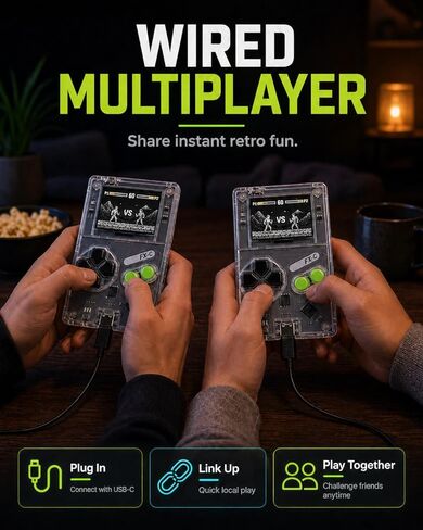 وحدة تحكم ألعاب محمولة باليد Arduboy FX-C مفتوحة المصدر 8 بت - أكثر من 300 لعبة كلاسيكية محملة مسبقًا، لوحة تعليمية للعلوم والتكنولوجيا والهندسة والرياضيات قابلة للبرمجة، مشغل USB-C متعدد اللاعبين، ألعاب الجيب بحجم بطاقة الائتمان in Saudi Arabia