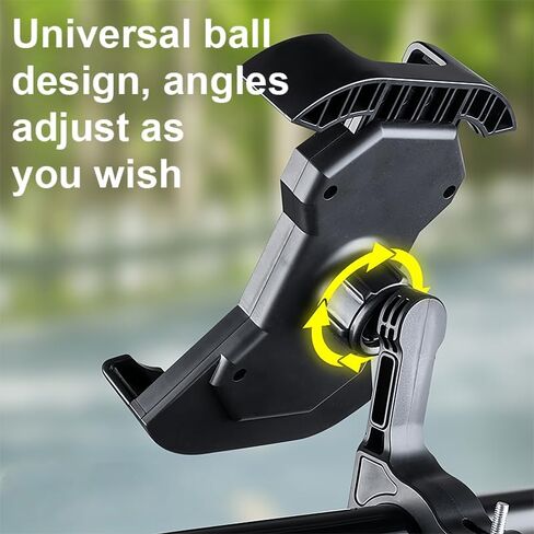 Motorcycle Bike Phone Holder Mount, Bicycle Phone Holder Handlebar Cell Phone Clamp, Scooter Phone Holder for iPhone 16 15 14 Pro Max, Galaxy, 4.7-7.1'' Smartphones, Black in Saudi Arabia