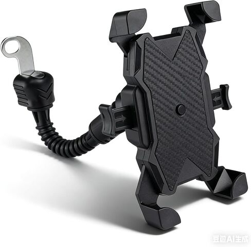 Bicycle & Motorcycle Phone Mount - 4 Clips Secure 4.7-7.1 Inch Phones, One-Hand Operation, Fits 0.875-1.125 Inch Handlebars, Compatible with Yamaha, Polaris, Honda, Can-Am & Other Models in Saudi Arabia
