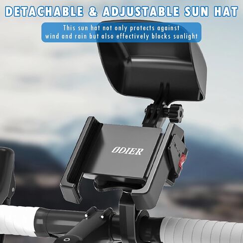 Mobile Phone Holder Bicycle, Motorcycle Phone Holder, Bike Phone Holder Handlebar Clamp, Handlebar Phone Mount with Security Lock Compatible with iPhone, 4"-7'' Smartphone in Saudi Arabia