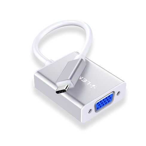محول USB-C إلى VGA 1080P مع غطاء من الألومنيوم، رمادي فلكي، كابل أبيض in Saudi Arabia