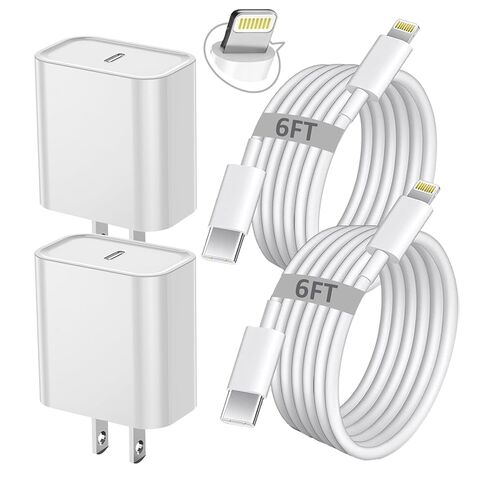iPhone Fast Charger, iPhone Charger Fast Charging 2Pack PD 6FT Type C Quick USB C to Lightning Cable Cord Fast Charger iPhoneUSB C Wall Block Plug for iPhone14 13 12 11 Pro Max XR XS X, iPad, AirPods in Kuwait