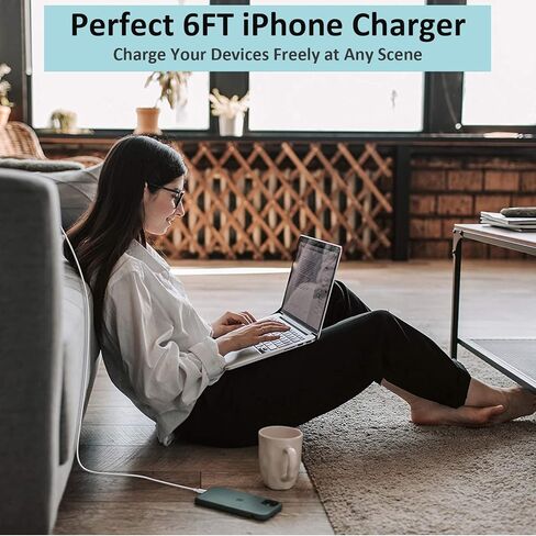 iPhone Fast Charger, iPhone Charger Fast Charging 2Pack PD 6FT Type C Quick USB C to Lightning Cable Cord Fast Charger iPhoneUSB C Wall Block Plug for iPhone14 13 12 11 Pro Max XR XS X, iPad, AirPods in Kuwait
