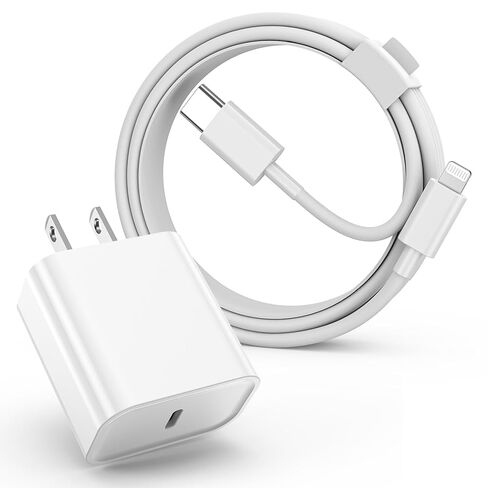 شاحن iPhone سريع، شاحن iPhone شحن سريع 2 حزمة PD 6FT نوع C سريع USB C إلى كابل Lightning شاحن سريع iPhoneUSB C قابس حائط لـ iPhone14 13 12 11 Pro Max XR XS X، iPad، AirPods in Kuwait
