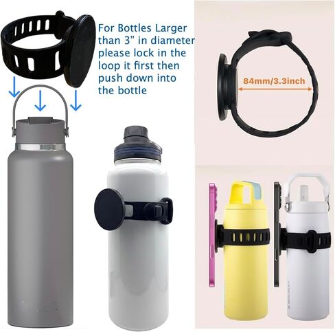 Super Strong Gym Fitness Secure Silicone Strap Phone Mount for MagSafe Compatible Devices, Multi use for Gym Equipment Stroller Treadmill Peloton Exercise Bikes and anything Magnet stick on to in Saudi Arabia