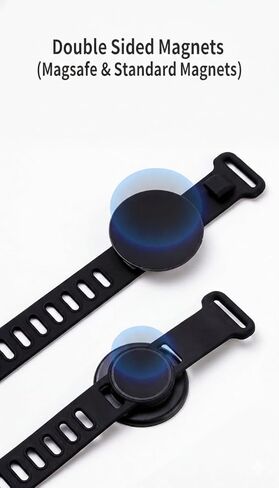 Super Strong Gym Fitness Secure Silicone Strap Phone Mount for MagSafe Compatible Devices, Multi use for Gym Equipment Stroller Treadmill Peloton Exercise Bikes and anything Magnet stick on to in Saudi Arabia