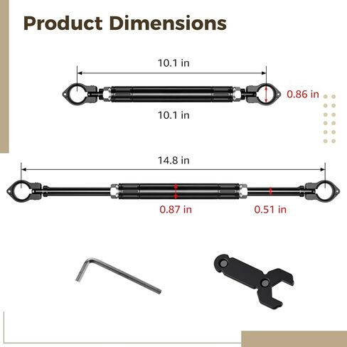 Motorcycle Handlebar Extender, Aluminum Alloy Crossbar Mount Bracket, Adjustable Length for 7/8 inch Protaper Bars, Electric Bicycle GPS Phone Holder in Saudi Arabia