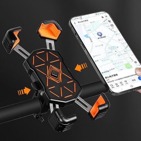 Buachois Bike Phone Holder Mount,Anti-Shake Design Lightweight Multi-Functional Handlebar Cell Phone Clamp Compatible with Bikes Motorcycles Electric Scooters Riders Safety Navigation in Kuwait