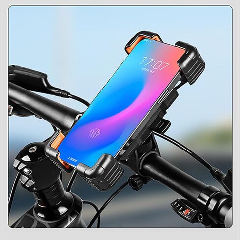 Buachois Bike Phone Holder Mount,Anti-Shake Design Lightweight Multi-Functional Handlebar Cell Phone Clamp Compatible with Bikes Motorcycles Electric Scooters Riders Safety Navigation in Kuwait
