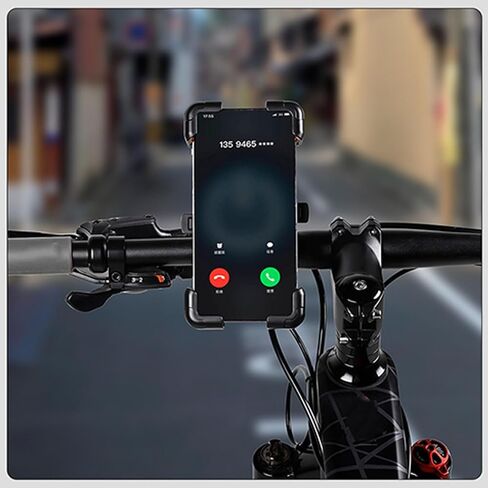 Buachois Bike Phone Holder Mount,Anti-Shake Design Lightweight Multi-Functional Handlebar Cell Phone Clamp Compatible with Bikes Motorcycles Electric Scooters Riders Safety Navigation in Kuwait