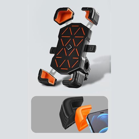 Buachois Bike Phone Holder Mount,Anti-Shake Design Lightweight Multi-Functional Handlebar Cell Phone Clamp Compatible with Bikes Motorcycles Electric Scooters Riders Safety Navigation in Kuwait