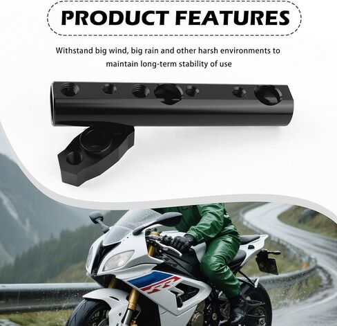 Motorcycle Mirror Extenders for 8mm & 10mm,Motorcycle Mirror Mount with Multi Mounting Holes,Multi-Purpose Motorcycles Handlebar Mount for Fixing Mirrors,Spotlights,Phone Holders in Saudi Arabia