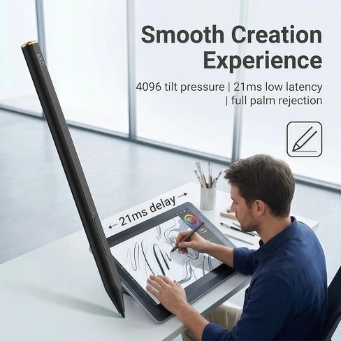 Stylus Pen for Surface, 4096 Pressure MPP 2.0 Pen for Microsoft Surface Pro 11/9/8/7/X/Laptop/Studio/Go, Compatible with Kobo Libra Colour/HP Envy x360/ASUS ZenBook, Palm Rejection & Tilt Support in Saudi Arabia