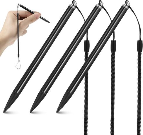 Toddmomy 3Pack Hard Tip Resistive Stylus with Spring Lanyard, Touchscreen Pen for POS, Industrial Control, GPS Navigation & Arcade Gaming in Saudi Arabia