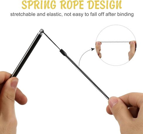 Toddmomy 3Pack Hard Tip Resistive Stylus with Spring Lanyard, Touchscreen Pen for POS, Industrial Control, GPS Navigation & Arcade Gaming in Saudi Arabia