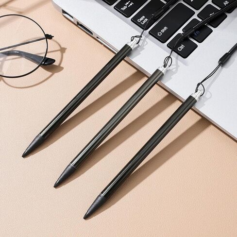 Toddmomy 3Pack Hard Tip Resistive Stylus with Spring Lanyard, Touchscreen Pen for POS, Industrial Control, GPS Navigation & Arcade Gaming in Saudi Arabia