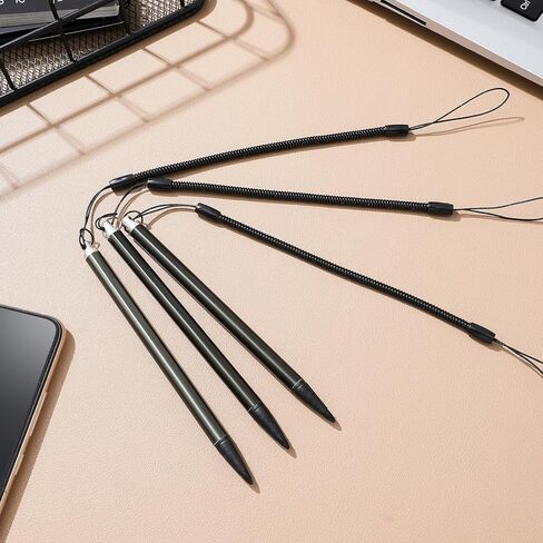Toddmomy 3Pack Hard Tip Resistive Stylus with Spring Lanyard, Touchscreen Pen for POS, Industrial Control, GPS Navigation & Arcade Gaming in Saudi Arabia