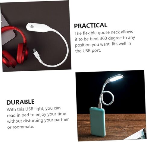 1pc Portable USB Led Lamp Dimmable Touch-Sensitive Bedside Night Light for Reading in Saudi Arabia