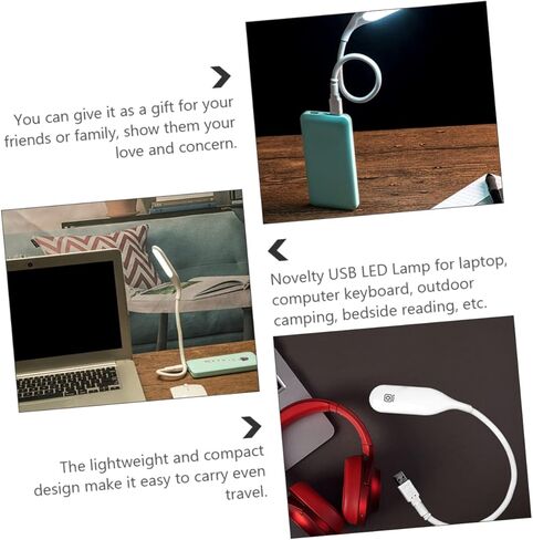1pc Portable USB Led Lamp Dimmable Touch-Sensitive Bedside Night Light for Reading in Saudi Arabia